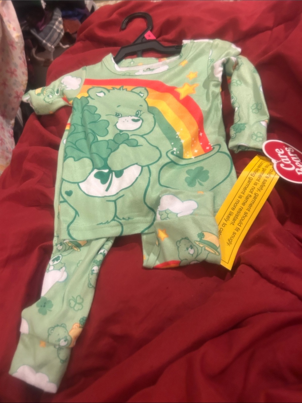 NWT Sz 18 mths Care Bears luck of the Irish pajamas